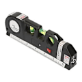 Miniatyrbild 3 av 5: Laserpass, Multifunktionellt Mät- & Vertikal Horisontellt Verktyg, Måttband 0-15cm/0-6tum, Exakt Justering & Placering, Perfekt för Hemmabruk & DIY