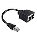 Miniatyrbillede 5 af 5: 2 stk. RJ45-kabel 1 ind 2 Ethernet Lan-netværksadapterkabel RJ45 1 han til 2 hun kategori 7-netværkskabel