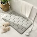 Miniatyrbillede 1 af 5: Skridsikre bademåtter i memory foam, absorberende bademåtter vaskbare bademåtter 50x80cm ㄗgråㄘ