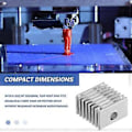 Miniatyrbillede 5 af 5: Til V6 Enkelt Hot End Radiator DIY Køleplade Helt Metal Køleplade 3D Printer Tilbehør 30x30mm