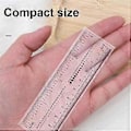 Miniatyrbild 2 av 5: 10 st Falska Naglar Mätlinjal Transparent Nagelkonst PVC Mjuk Linjal för Nagelmätningsverktyg