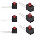 Miniatyrbilde 4 av 5: 100 stk. LED-holder 3 mm lampeskjerm 90 graders bøy med lys Industrielle kontrollkomponenter Rødt lys