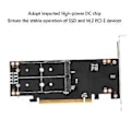 Pikkukuva 4 / 5: PCI-E X16 - M.2 NVME -laajennuskortti 4 täyden nopeuden portilla VROC:lle RA:ta varten
