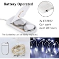 Miniatyrbild 3 av 5: 12 st batteridrivna mikro ljusslingor, 20 LED koppartrådslampor, 2 meter batteridrivna mini LED ljusslingor för födelsedagsfest, bröllop, juldekorationer