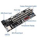 Miniatyrbilde 3 av 5: Forlenger for GPU Mining Temperatur Stiger Adapter Vedio Kort USB 3.0 Kabel 6PIN