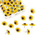 Miniatyrbilde 1 av 5: Solsikke trykknapper Solsikke trykknapper Blomster kork trykknapper Solsikke trykknapper for bilder veggkart (40 stk sett)