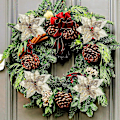 Miniatyrbillede 4 af 5: 15 stk. Juleglitter Kunstig Poinsettia 8,7\" Falske Bryllupsblomster Dekorationer Juletræspynt Guld