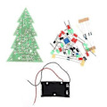 Miniatyrbillede 1 af 5: Juletræer LED Blinkende Lys DIY Kit Rød Grøn Flash Printkort LED Hot
