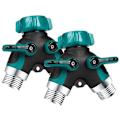 Miniatyrbillede 1 af 2: 2 stk. Y-formet fuldmetal havehanevandslangedeler