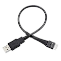 Miniatyrbild 2 av 5: 9-pins hane till extern USB A hane PC Moderkort Intern Dataförlängningskabel 20cm