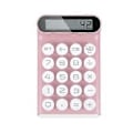 Miniatyrbillede 3 af 5: Retro Lommeregner Mekanisk Tastatur Bærbar Computer 10 Cifret LCD Display Finansielt Kontor Mode Lommeregner-Pink