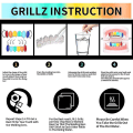 Miniatyrbild 3 av 3: Rainbow Grills 14k Guldpläterad Hiphop Färgglada Regnbåge Vampyr Tänder Grills+extra 2 Gjutningsstänger