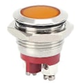 Miniatyrbillede 1 af 5: 0,6in LED Indikator Lysstærk Signallampe Flammehæmmende Base IP66 Vandtæt Universal (Gul)