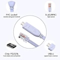 Miniatyrbilde 5 av 5: USB til Type C Konsollkonfigurasjonskabel Type C til RJ45 Seriell Ruter Feilsøkingskabel