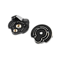 Miniatyrbilde 3 av 5: 2 stk. Ytre portaldeksler i messing motvekt for Axial Utb18 Capra 1/18 Rc oppgraderingsdeler, svart