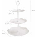 Miniatyrbilde 2 av 4: 2 stk godteri kakefat displaystativ, cupcake displaystativ, 3 etasjers serveringsfat cupcakes frukt displaystativ for fest, bursdag, bryllup