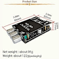 Miniatyrbillede 4 af 5: 2x100W Bluetooth-kompatibel Mini Audioforstærker med Høj & Bas Justering
