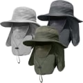 Miniatyrbild 1 av 5: 3-pack herr utomhus bredbrättad fiskehatt, upf 50+ solskyddshatt med ansikte