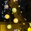 Miniatyrbild 4 av 5: Bomullsbollar Fe-ljus 20 Led Bomullsbollar Strängljus  För Sovrum,fest,inomhus,bröllop,festival Dekor\"