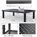 Miniatyrbillede 2 af 5: Hæve-/sænkebord til stationær computer, justerbar laptop-skrivebordshøjde, ergonomisk metalskærmholder med mesh-platform til laptop, computer