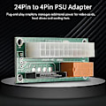 Pikkukuva 4 / 4: Emolevyn PSU Monen Virtalähteen Adapteri Add2psu Sata Atx 24pin - 4pin Liittimellä