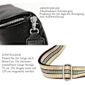 Miniatyrbild 3 av 5: Atgbiem Dam Svart Crossbody Väska Dam Bred Rem Bröst Väska Dam Läder Midjeväska Dam Stilren