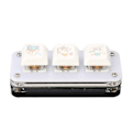 Miniatyrbild 5 av 5: 3 Tangenters Mini Keypad USB Mekaniskt Gaming Programmerbart Macro Tangentbord Blå Switch med RGB Bakgrundsbelysning för PC Kontorsarbete Tecknat