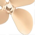 Miniatyrbillede 3 af 4: Komfurventilator Blad Aluminiumlegering 4 Blade Sæt Kit med Unbrakonøgle Skrue til Udskiftning Guld