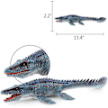 Miniatyrbillede 5 af 5: Stor Mosasaurus Legetøj 13.4\", Realistisk Dybhavsmonster Mosasaurus Dinosaur Plast Håndmalet Havdyr Model Figurine Til Bad Pool Til