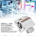Miniatyrbillede 4 af 4: Lille luftcylinder trekant dobbeltvirkende aluminiumslegering testramme reservedele CQ2A12-5S