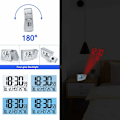 Miniatyrbillede 2 af 5: Projektionsvækkeur, Projektorur LED-display Projektionsure Drej vækkeur med baggrundsbelysning og snooze-funktion til hjemmet Soveværelse
