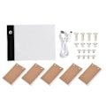 Pikkukuva 1 / 4: Käsin Piirrettävä LED-taulu Erittäin Ohut A6 Lasten USB Flip Book -sarja Maalaustarvikkeet (USB)
