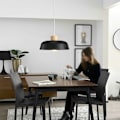 Miniatyrbillede 2 af 4: Moderne E27 loftslampe nordisk enkel pendellampe i træ og metal sort