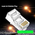 Miniatyrbillede 5 af 5: 100 stk. RJ45 Ethernet Kabler Modul Stik Netværksstik Til UTP