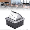 Miniatyrbilde 3 av 4: 250V 20A Elektrisk Stikkontakt Innebygd Pop-Up Gulv Strøm US Socket Deksel Boks Kit IP40 Beskyttelse