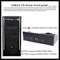 Pikkukuva 5 / 5: USB-etupaneeli PC:lle, 2 porttia USB 3.2 GEN1 5 Gbps + 1 portti TYPE-C 10 Gbps/20 Gbps -keskitin pöytäkoneen 5,25 tuuman levykeasemaan