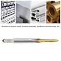 Miniatyrbillede 3 af 4: 10 stk. HSS Gevindbor Titanium Belagt JIS Metrisk M1.8x0.35 H2 Gevind til Cykelreparation Maskinbrug