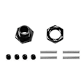 Pikkukuva 5 / 5: Metalliset etu- ja takavetoakselit 17 mm kuusiolla Arrma 1/7 Infraction Limitless Felony 1/8 RC-autoon