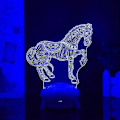 Miniatyrbillede 2 af 5: Lys Dit Værelse Op Med 3D Natlampe - Fjernbetjening, Justerbar Lysstyrke Og Farve, Perfekt Skrivebordsdekoration Og Stemningslampe