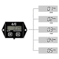 Miniatyrbilde 3 av 5: Motorsykkel ATV Time RPM Meter Turteller Timer Digital Teller Timer Akkumulator-Digitalt Arbeidsmåler Verktøy Vanntett