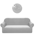 Miniatyrbillede 3 af 5: Strækbar Sofaovertræk Vandtæt Slidstærkt Sofaovertræk Sofaovertræk Lysegrå