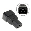 Pikkukuva 1 / 5: IEC 320 C20 3-nastainen uros - C13 3-nastainen naaras pistoke virtalähde muunnin adapteri