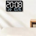 Miniatyrbilde 5 av 5: Elektronisk Veggklokke Temperatur Dato Display Bordklokke Veggmontert Digital LED Vekkerklokke for Hjem A