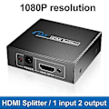 Miniatyrbild 3 av 5: 1x2 Splitter En Port Till 2 Display Dubblering/ Usb Ed Splitter (Ingång Till Två Utgångar)