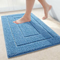 Miniatyrbilde 1 av 5: Badmatte Sklisikker Absorberende 40x60cm Dusjmatte Tykk Myk Baderomsmatte Mikrofiber Maskinvaskbar Blå