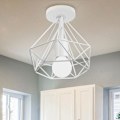 Miniatyrbilde 2 av 4: Retro taklampe Diamantbur Hvit Taklampe for Stue Spisestue