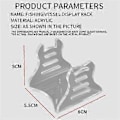 Miniatyrbilde 4 av 5: 6 stk. fiskesnelle displaystativ, akryl vanndråpe hjul displaystativ for fiskebutikkhylle agn wobblere display