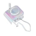 Miniatyrbild 3 av 5: Trendig skyddsväska i PU-läder med justerbar axelrem, passar Fujifilm Instax Mini 12 Silver