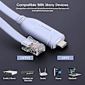 Pikkukuva 2 / 5: Usb - Type C Konsolikokoonpanokaapeli Type C - Rj45 Sarjareitittimen Virheenkorjauskaapeli