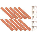 Miniatyrbilde 3 av 5: 10 stk. Veggkroker, PU-skinn gardinstangholder, Skinnstropper for oppheng Brakett DIY Hjemmelagring Krok Vegg Boho Brun
